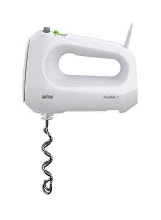 BRAUN - Hand Mixer, 4 Speeds Turbo, Smart Mix, 2 Stainless Steel Whisks, 2 Stainless Steel Hooks, 400 W HM1010 White - Image 1