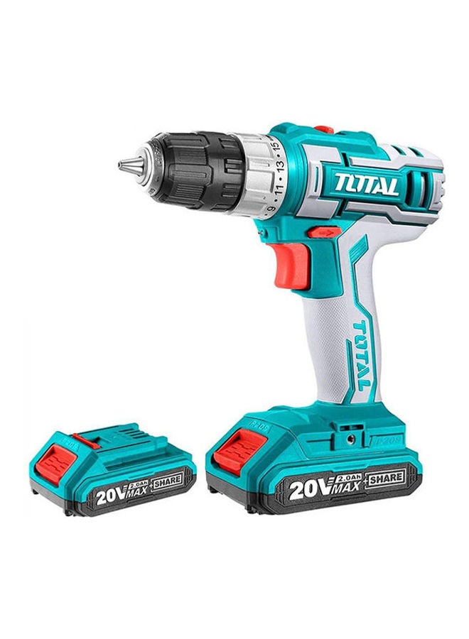 Total Tools Drill Disassemble And Connect 20 Volts Extra Battery Model:  Tdli200215 Blue 31.6 x 29.6 x 9.8cm 