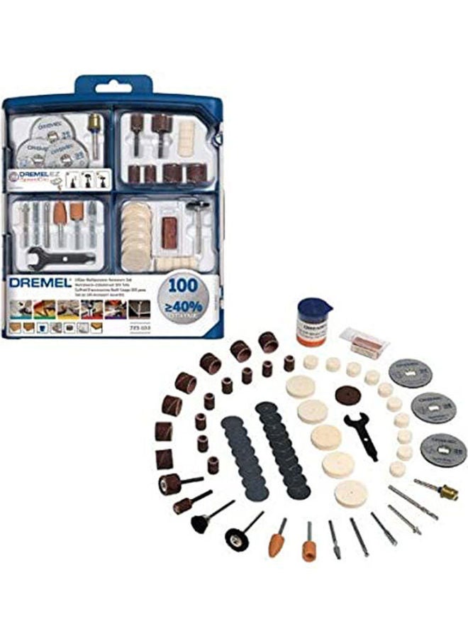 درمل مجموعة ملحقات متعددة الأغراض - 100 قطعة مُتعدد الألوان 27.9 x 6.1 x 5سم