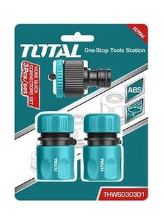 TOTAL 3 Pcs Hose Quick Connectors Set Abs Material Thws030301 Blue ‎9 x 7 x 1cm 