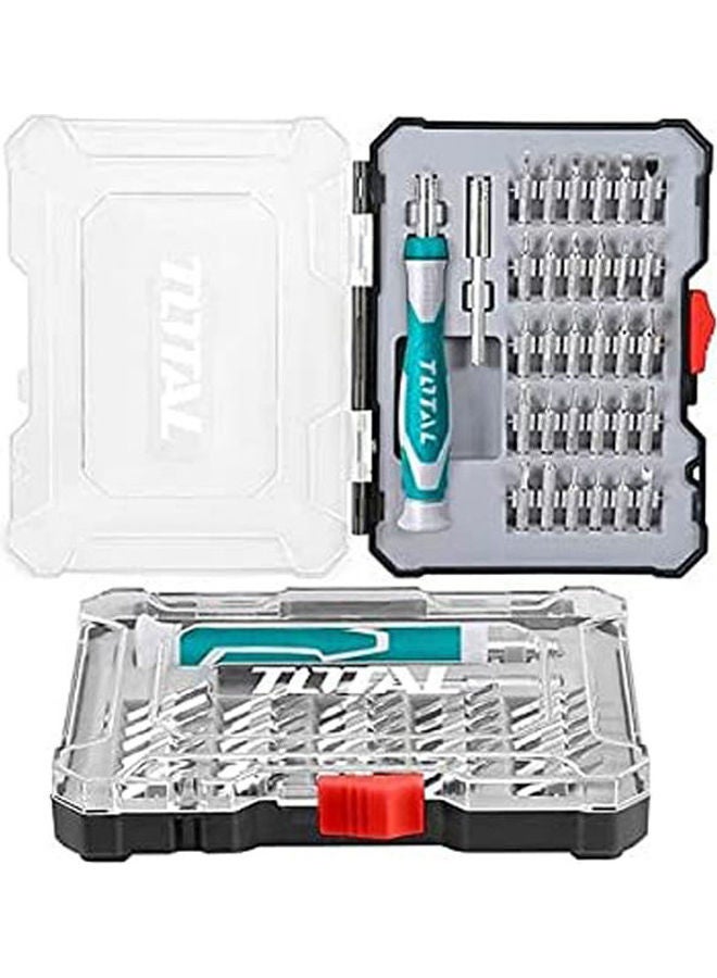 TOTAL - Total 32 Pcs Precision Screwdriver Bit Set Tacsd30326 Silver 16.8 x 15.8 x 8.8cm - Image 1