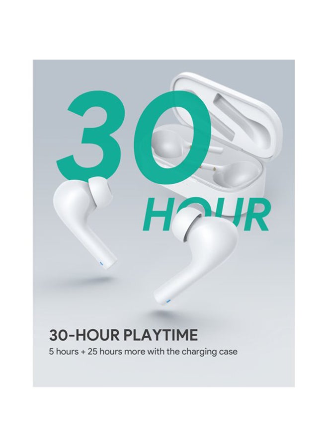 Aukey - EP-T21S 3D Surround Sound Move Compact II Wireless Earbuds White - Image 1