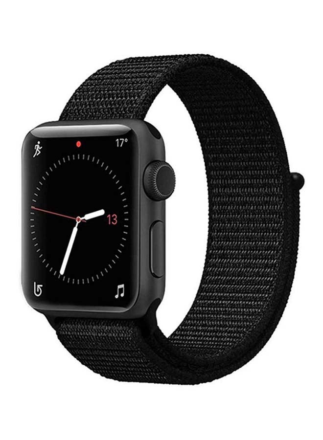 HuHa Replacement Strap Watchband For Apple Watch Series 7 45mm / 6 / SE / 5 / 4 44mm / 3 / 2 / 1 42mm Black - Image 2
