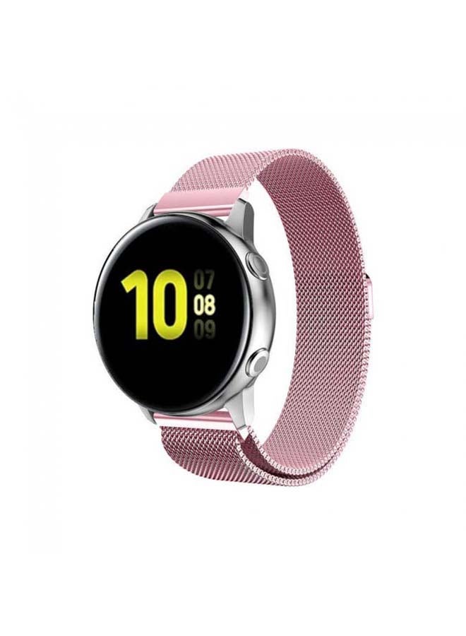 MARGOUN - Replacement Milanese Steel Band For Samsung Galaxy Watch Active/Active2 Pink - Image 1
