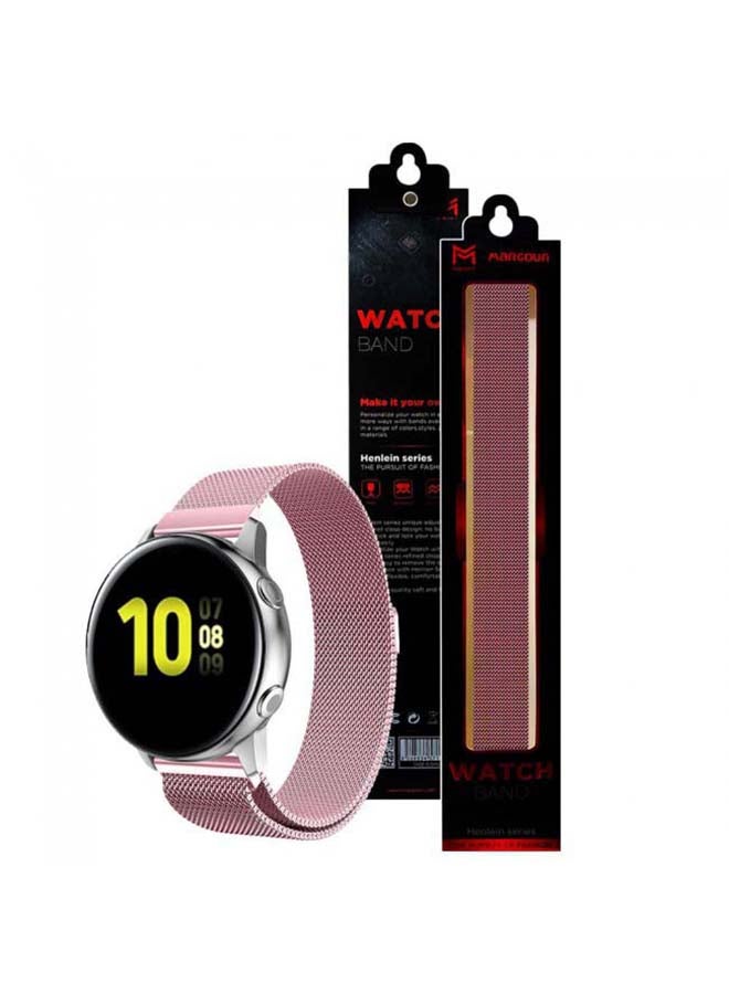 MARGOUN - Replacement Milanese Steel Band For Samsung Galaxy Watch Active/Active2 Pink - Image 1