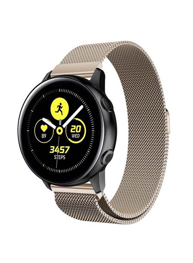 MARGOUN - Replacement Milanese Steel Band For Samsung Galaxy Watch Active/Active2 Vintage Gold - Image 1