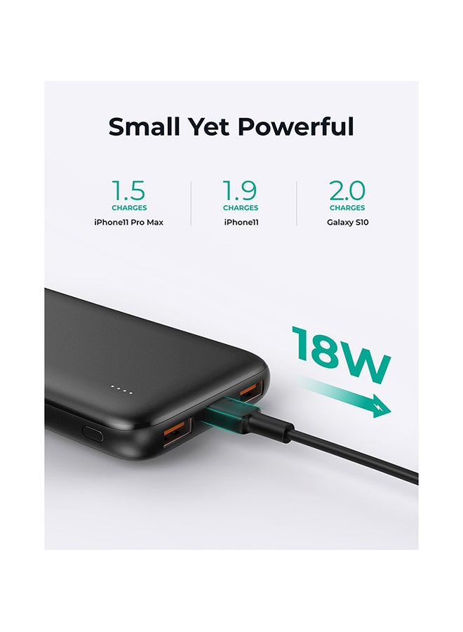 Aukey 10000 mAh Power Bank 20W PD & USB-C Black  - Image 2