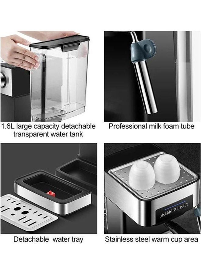 TOSCANA U Steam Espresso Maker 1.6 L 850.0 W sk-6862 Black/Silver - Image 5