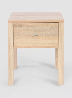 Switch Nightstand Table with Drawer - Bedside Table Wood Nightstand Comdina - Bedroom Furniture - Beige 450*450*550mm  - Image 1
