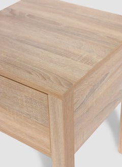 Switch Nightstand Table with Drawer - Bedside Table Wood Nightstand Comdina - Bedroom Furniture - Beige 450*450*550mm  - Image 4
