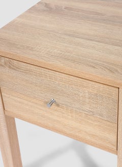 Switch Nightstand Table with Drawer - Bedside Table Wood Nightstand Comdina - Bedroom Furniture - Beige 450*450*550mm  - Image 5