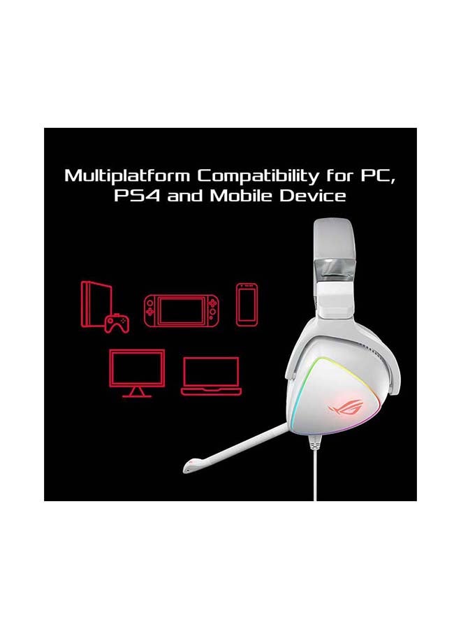 ASUS ROG Delta Gaming Headset With RGB Light White Edition - Image 4