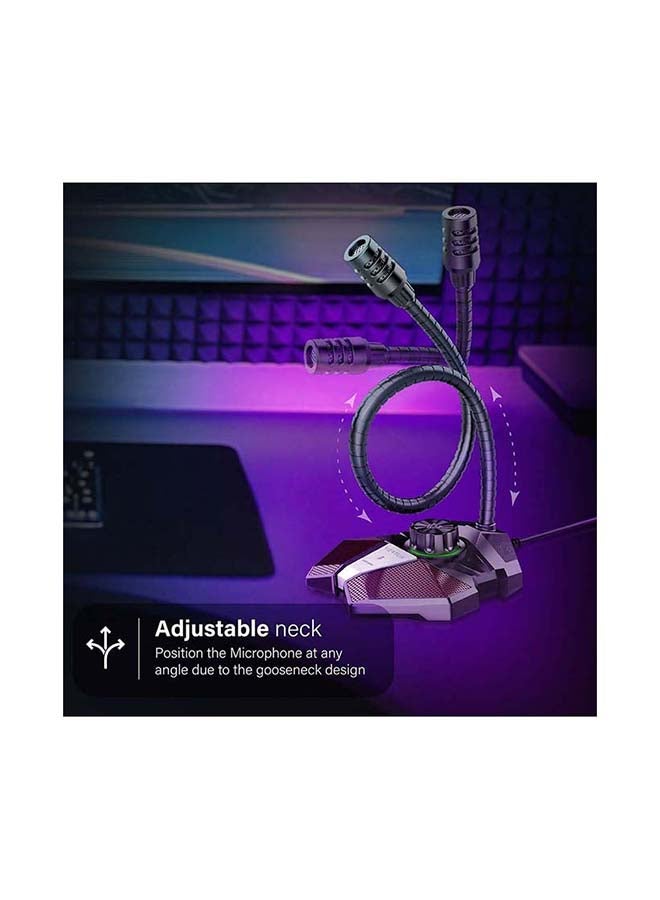 فيرتوكس ميكروفون كوندور عالي الحساسية بمنفذ USB للألعاب، لون أسود - Image 2