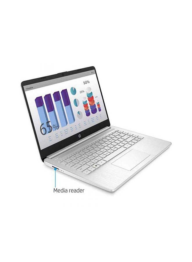 HP - 14-DQ2055WM (Upgraded Version) Laptop With 14-Inch HD Display, 11th Gen Core i3 1115G4 Processor/12GB RAM/256GB SSD/Intel UHD Graphics/Windows 10/International Version English/Arabic Silver - Image 1
