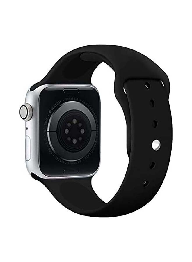 موكوم Silicon Sport Replacement Band For Apple Watch Series 7 Black