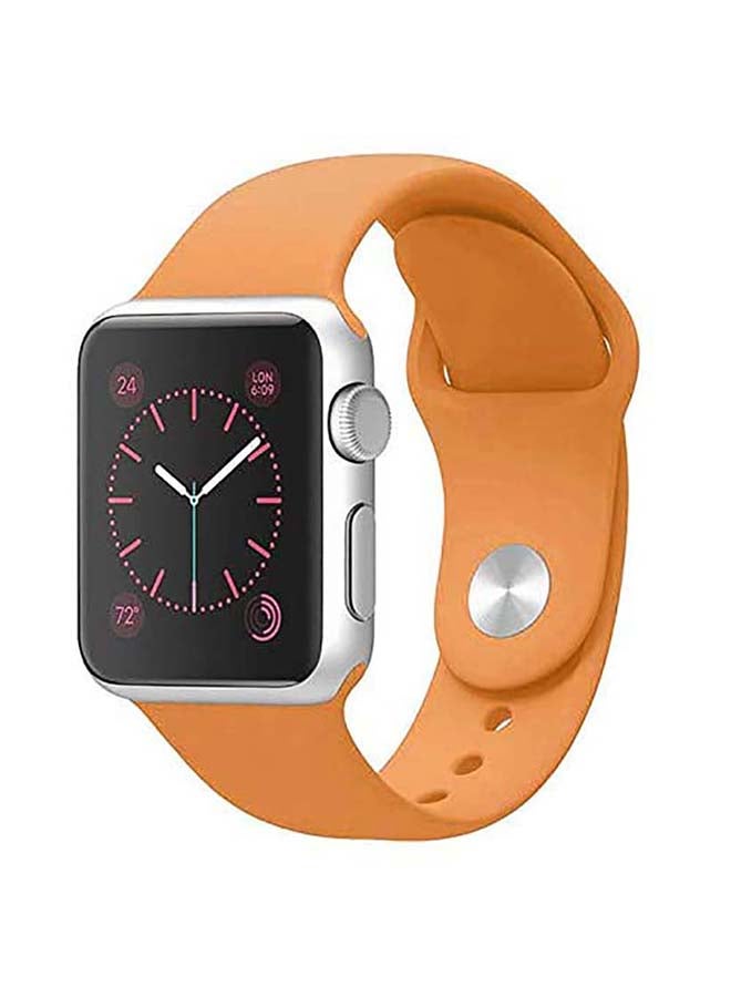 MOCOM Silicon Sport Replacement Band For Apple Watch Series 7 Hermes Orange 