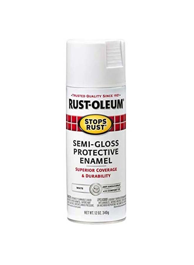 Stops Rust Flat Protective Enamel Spray White