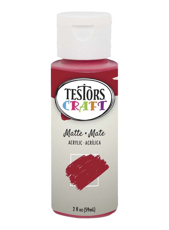 تستورز طلاء كرافت أكريليك غير لامع أحمر