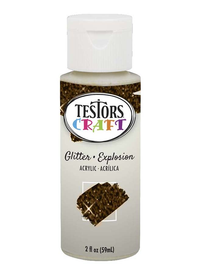 تستورز طلاء أكريليك مزود بجليتر للحرف ذهبي