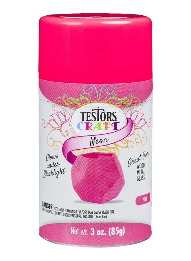 تستورز طلاء أكريليك بألوان النيون من تيستورز كرافت وردي