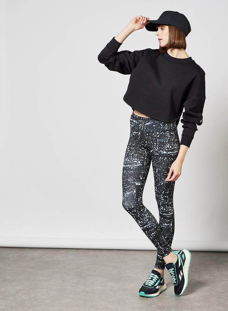 Reebok - DreamBlend Cotton Midlayer Training Sweatshirt Black - Image 1