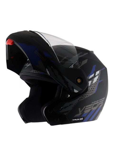 Crux DX Checks Flip-Up Motorcycle Helmet