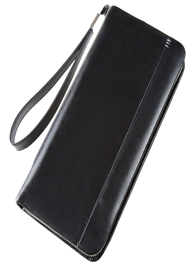 بايلليري محفظة بسحاب وكباس للرجال أسود - Image 1