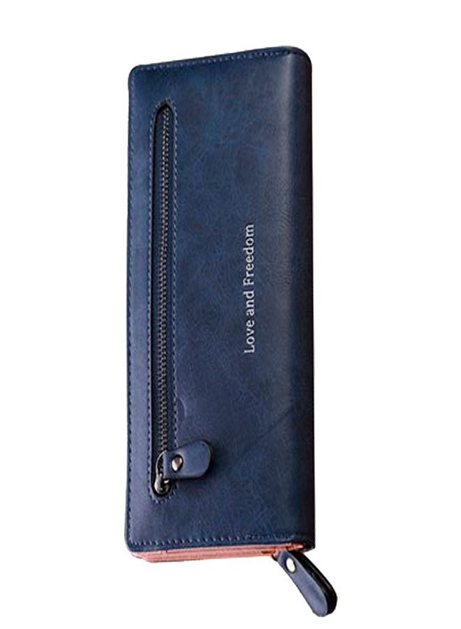 New Leather Women Wallet Coin Pocket Hasp Card Money Bags Soft Holder Casual Ladies Clutch Wallet Long Female Purse Blue  - Image 3