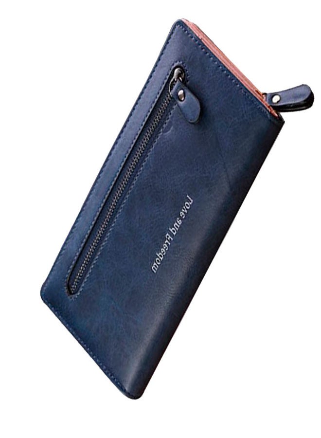New Leather Women Wallet Coin Pocket Hasp Card Money Bags Soft Holder Casual Ladies Clutch Wallet Long Female Purse Blue  - Image 2