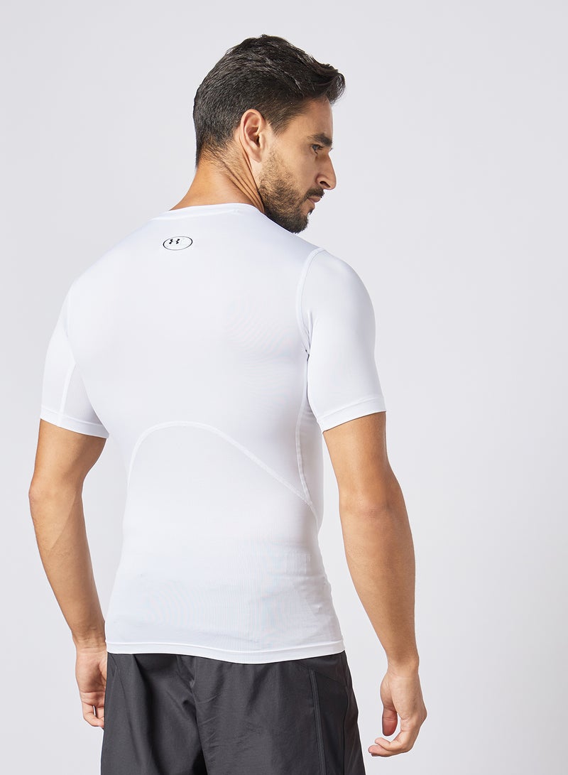 UNDER ARMOUR HeatGear Armour T-Shirt White  - Image 2
