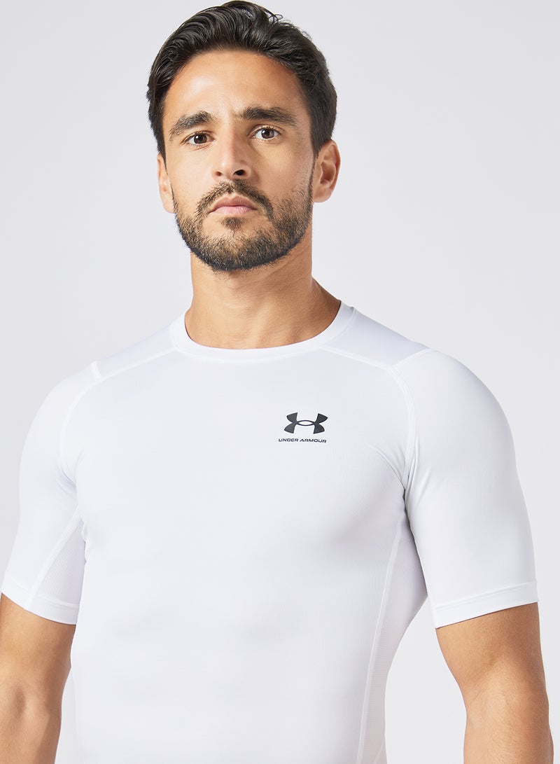 UNDER ARMOUR HeatGear Armour T-Shirt White  - Image 4