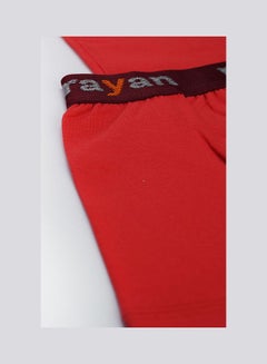 Rayan 6-Piece Undershirt And Boxer Underwear Set Red  - Image 3