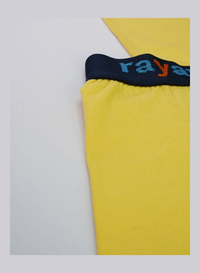 Rayan 6-Piece Undershirt And Boxer Underwear Set Yellow - Image 3