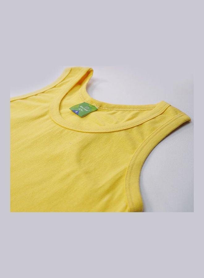 Rayan 6-Piece Undershirt And Boxer Underwear Set Yellow - Image 4