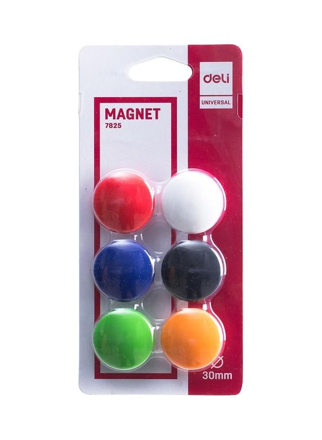 Deli 6-Piece Magnet Multicolour 
