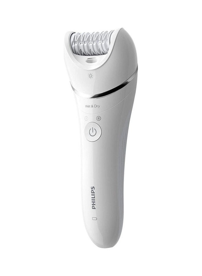 Philips - BRE700 Series 8000 Wet and Dry Epilator White/Silver 18x7x7cm - Image 1