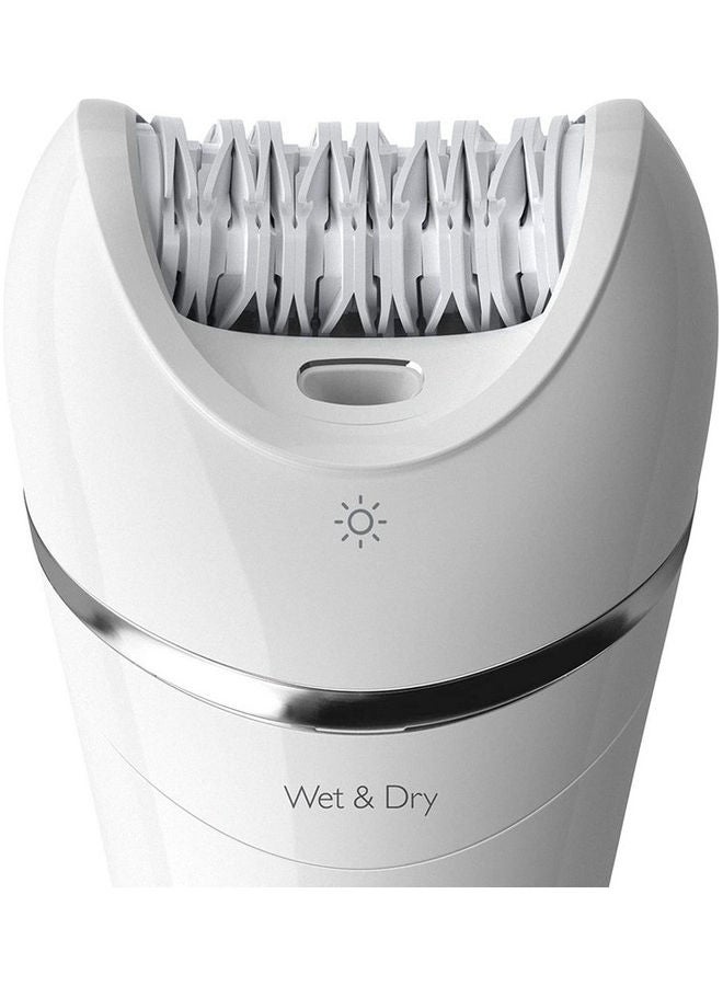 Philips - BRE700 Series 8000 Wet and Dry Epilator White/Silver 18x7x7cm - Image 1