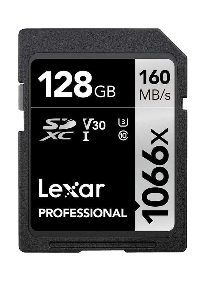 Lexar Professional 1066x 128GB SDXC UHS-I Card Silver Series, Up to 160MB / s Read, for DSLR and Mirrorless Cameras 128 GB 