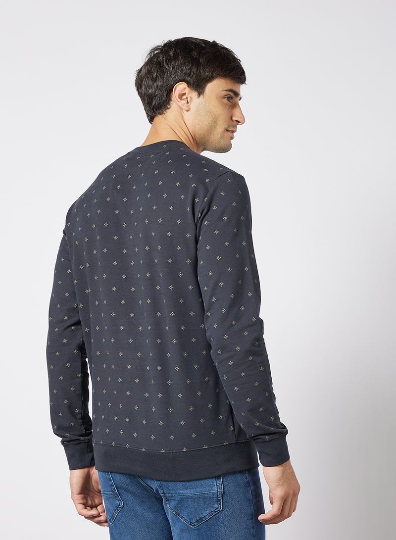 Only & Sons - All-Over Print Sweatshirt Navy - Image 1