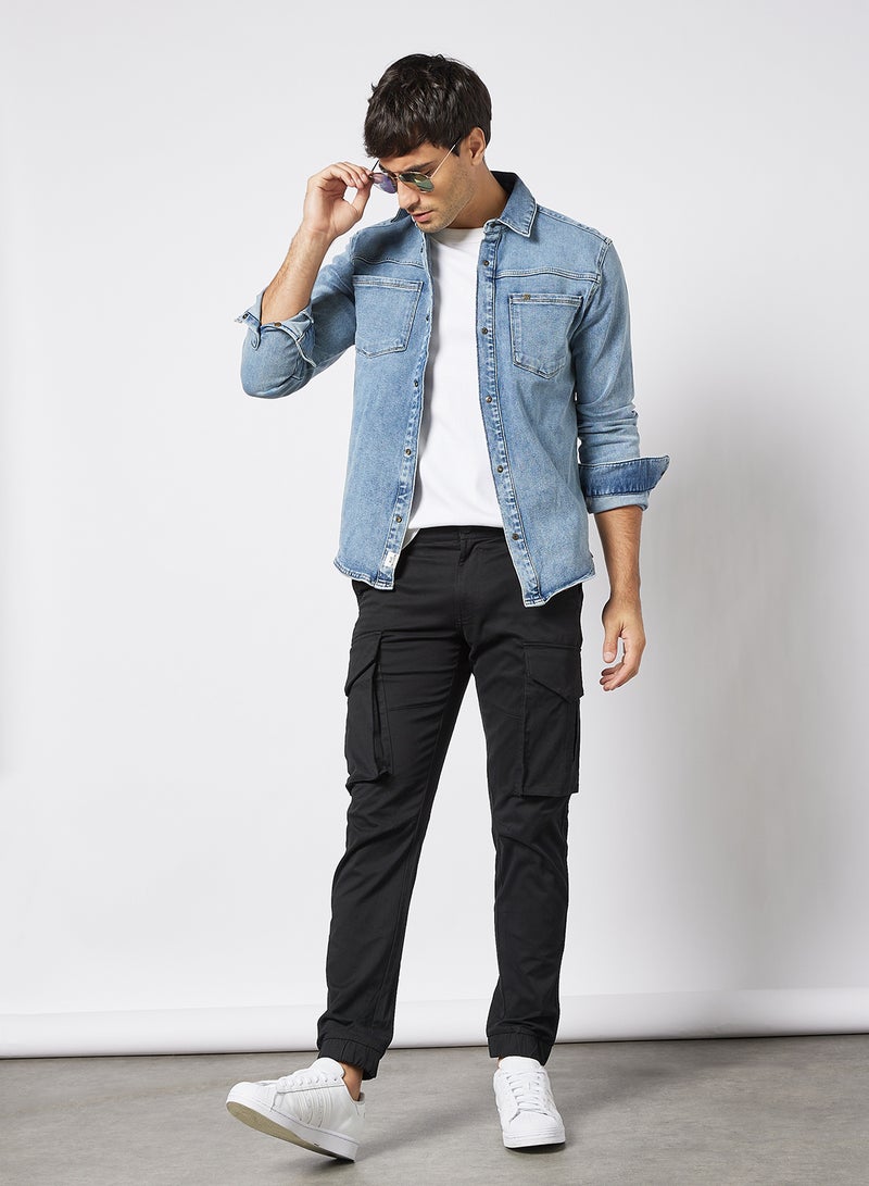 Only & Sons Essential Denim Shirt Blue  - Image 2