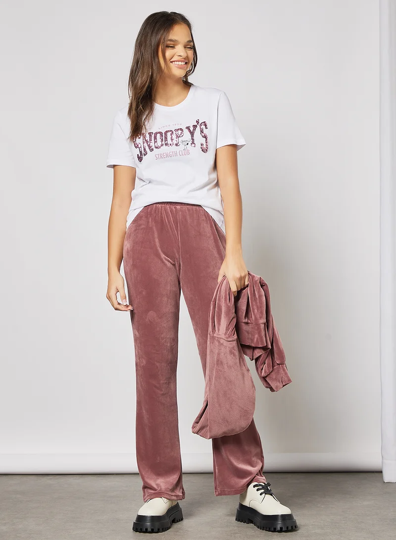 ONLY Basic Text Print T-Shirt White