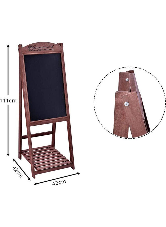 LINGWEI Ladder Flower Rack With Wooden Foldable Writing Board Brown 42x42x111cm  - Image 5