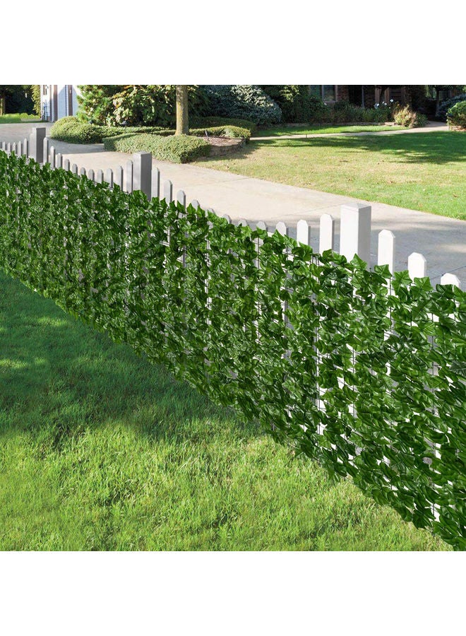 LINGWEI - Artificial Privacy Leaf Garden Fence Screening Rolls Green 100x400cm - Image 1