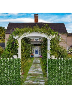 LINGWEI Artificial Privacy Leaf Garden Fence Screening Rolls Green 100x400cm  - Image 5