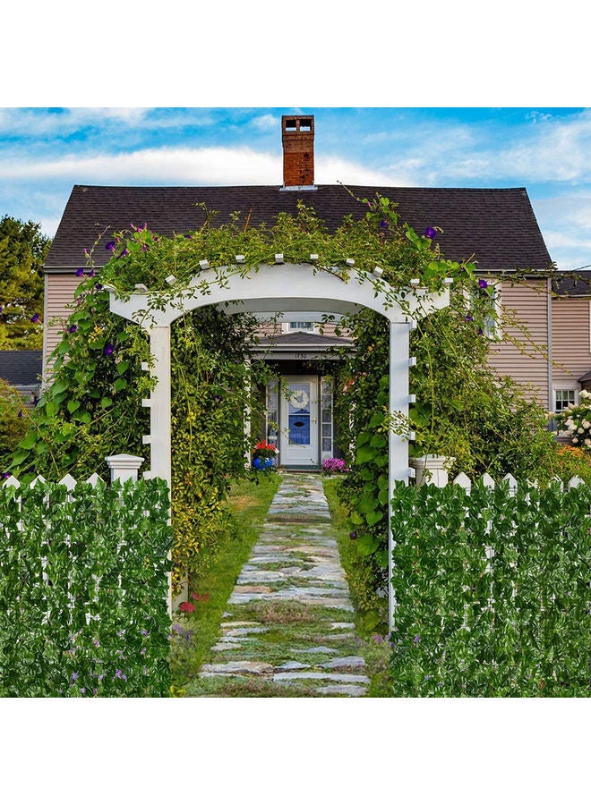 LINGWEI - Artificial Privacy Leaf Garden Fence Screening Rolls Green 100x400cm - Image 1
