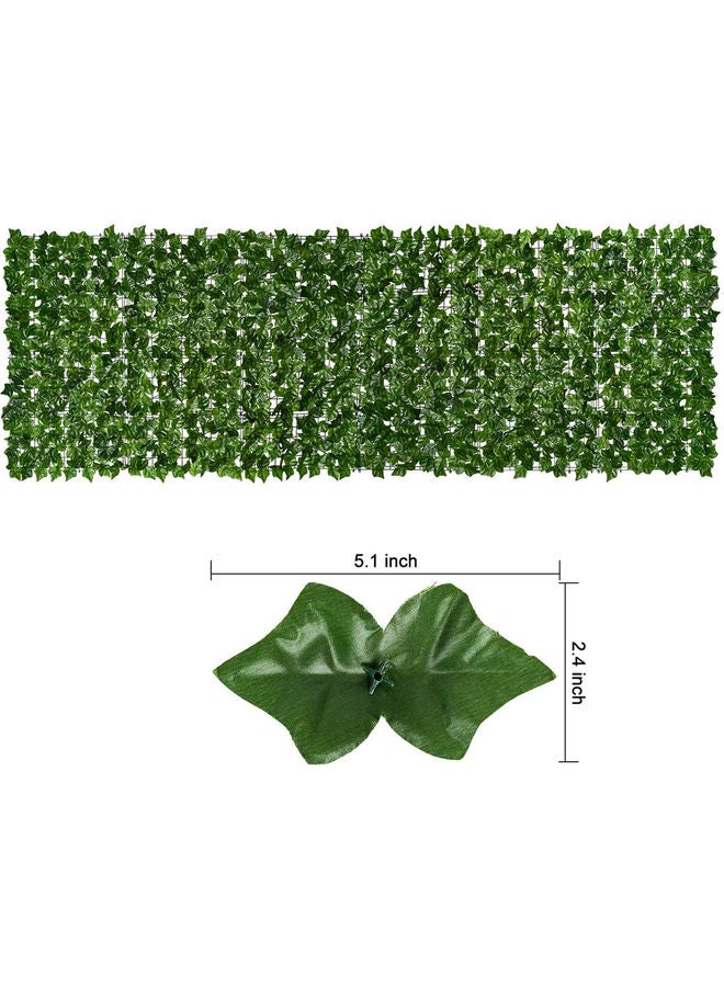 LINGWEI - Artificial Privacy Leaf Garden Fence Screening Rolls Green 100x400cm - Image 1
