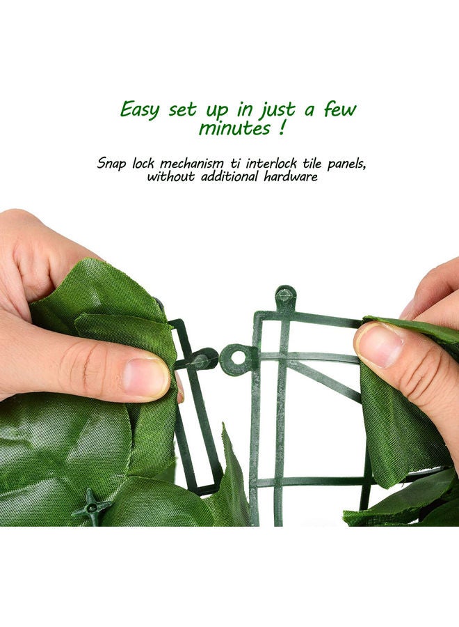 LINGWEI - Artificial Privacy Leaf Garden Fence Screening Rolls Green 100x200cm - Image 1