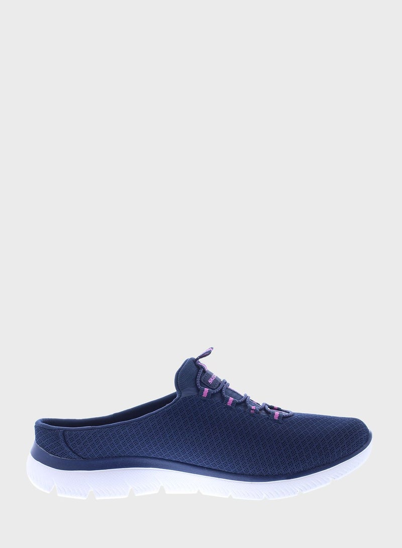 Summits Comfort Slip Ons Navy Blue