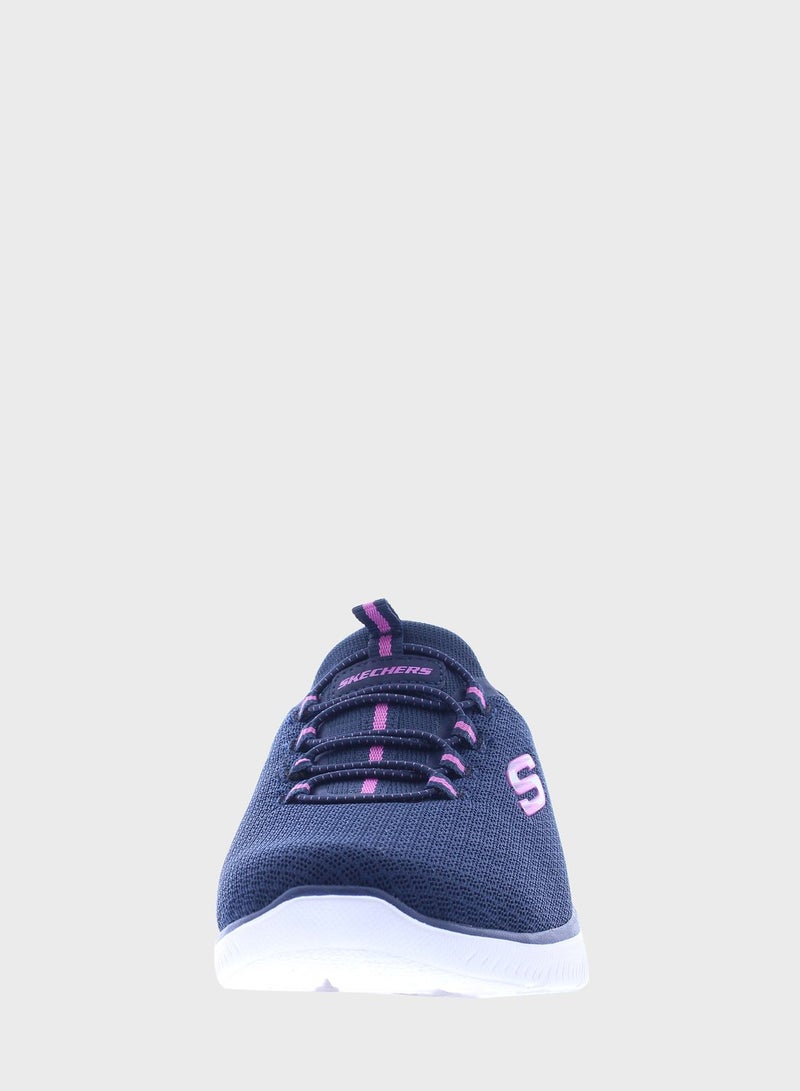 Summits Comfort Slip Ons Navy Blue