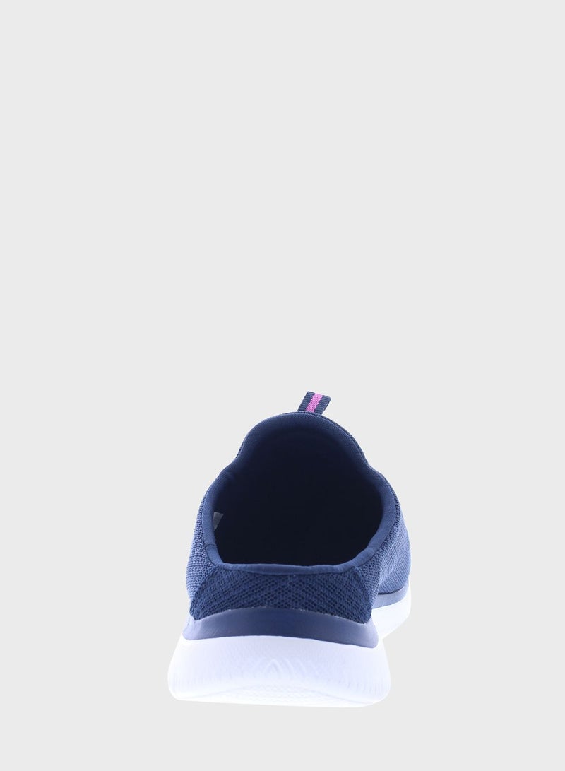 Summits Comfort Slip Ons Navy Blue